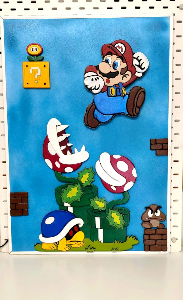 CUADRO MARIO BROS CON LUZ - Imagen 2